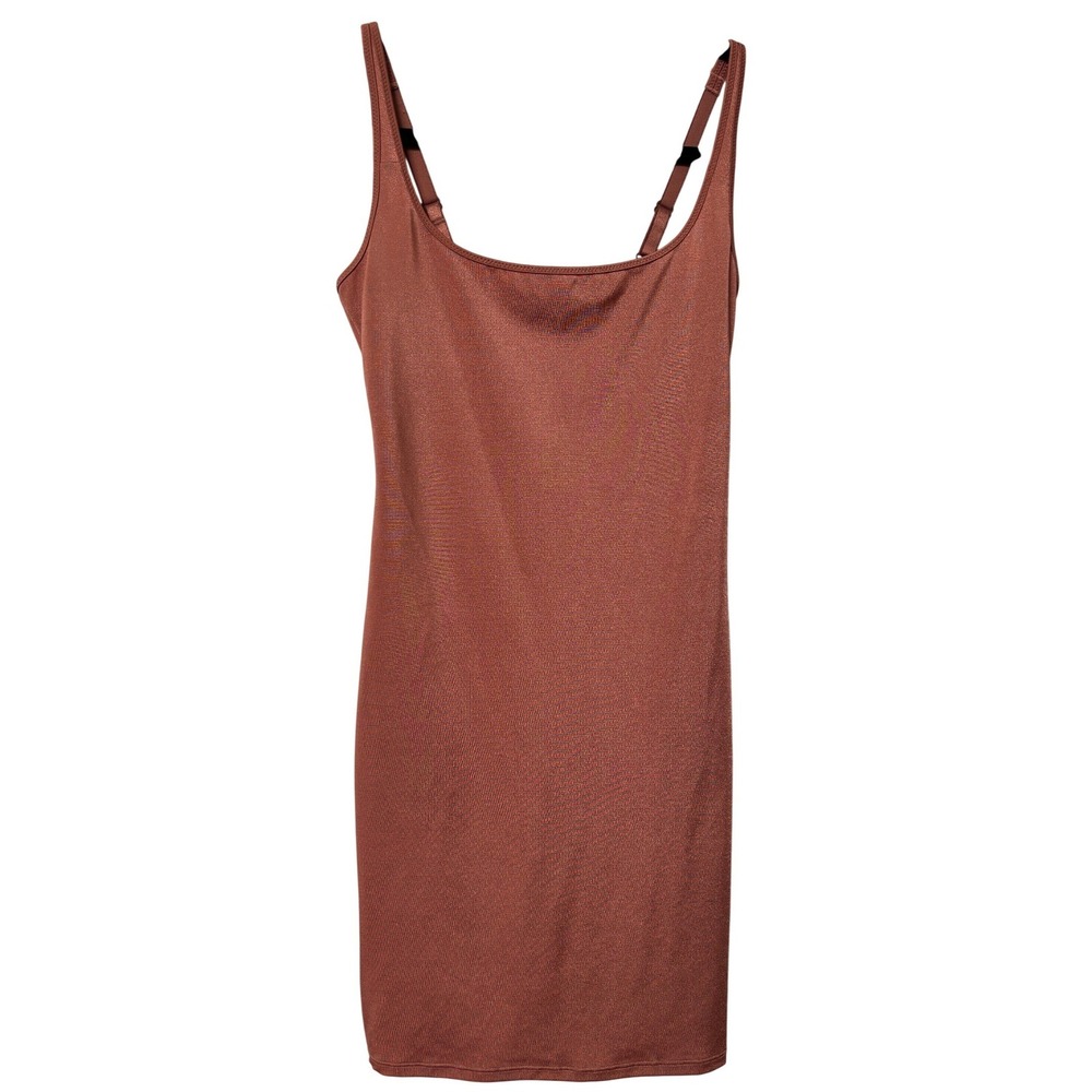 Bodyslimmers Nancy Ganz Copper Shimmer Slip Dress‎ Mini Stretch Womens Medium